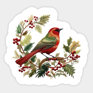 Grandma's embroidered Christmas spirit Sticker